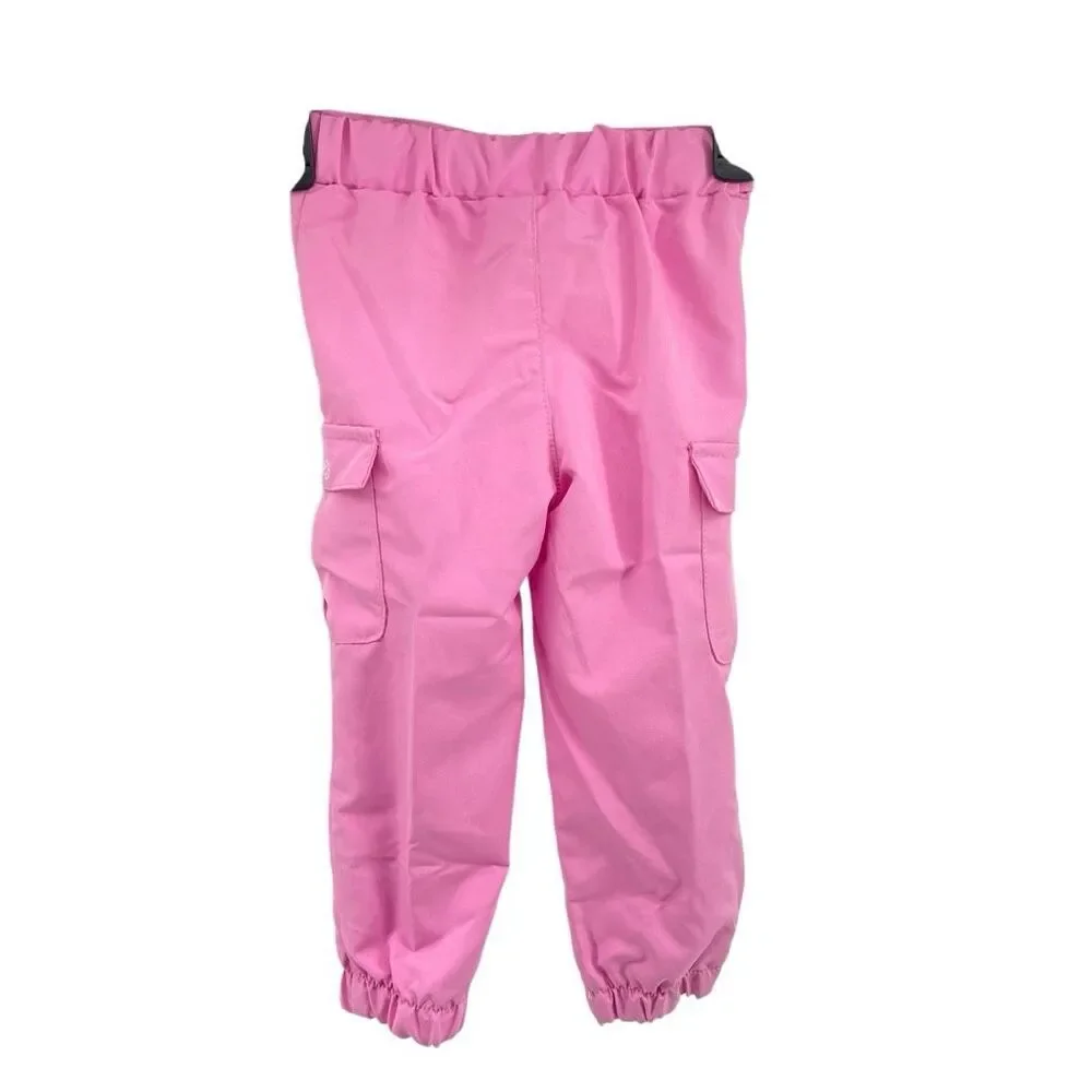Little Lass 18M Pink Embroidered Smocked Top Cargo Pants Outfit Set Boho - Picture 8 of 13